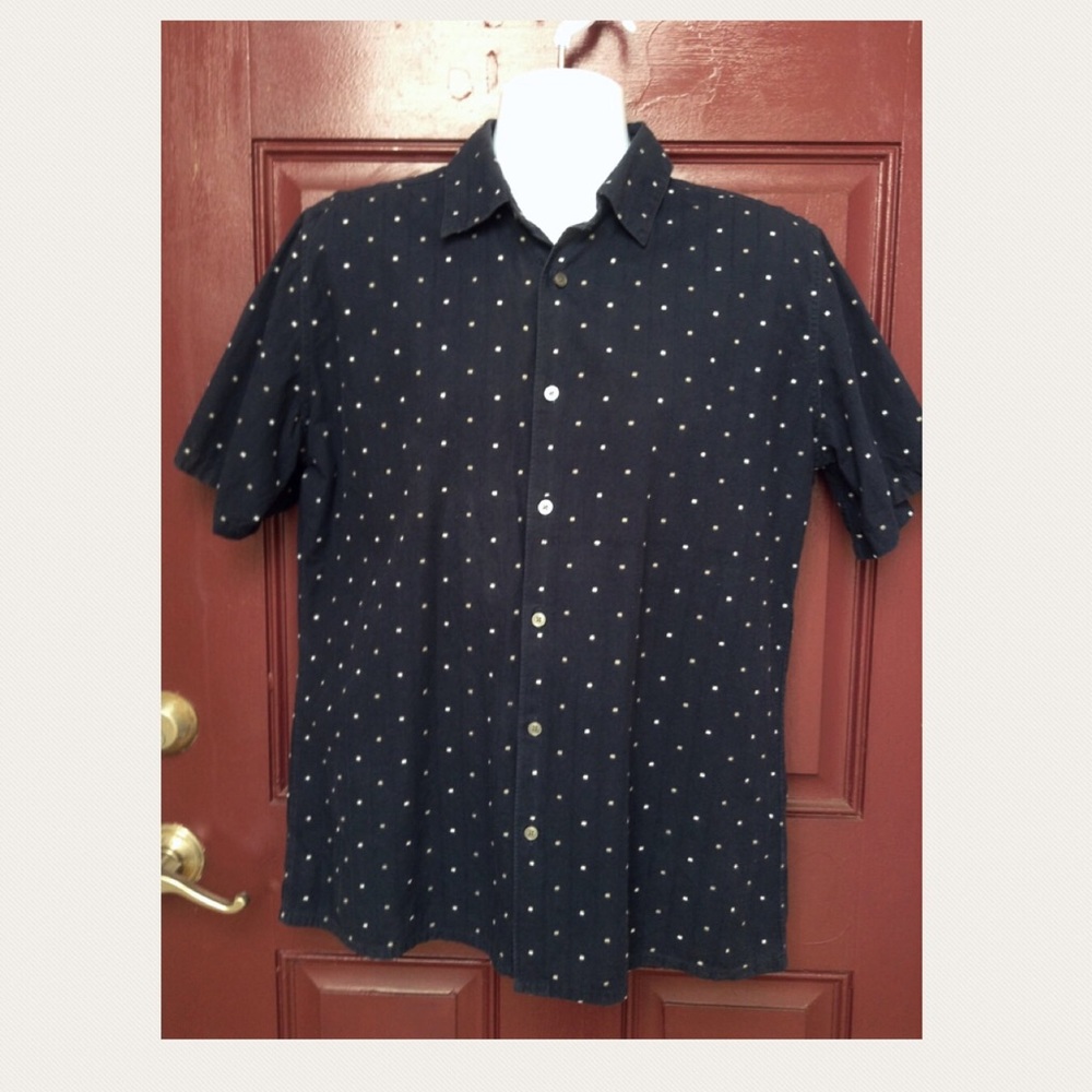 Structure Short Sleeve Button Down Shirt Size M